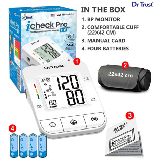 Dr Trust (USA) Fully Automatic Icheck Digital Blood Pressure BP Monitor Machine with Mdi Technology- 116