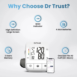 Dr Trust (USA) Fully Automatic Icheck Digital Blood Pressure BP Monitor Machine with Mdi Technology- 116