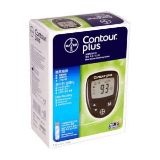 Contour Plus Blood Glucose Monitoring System Glucometer with 25 Free Strips