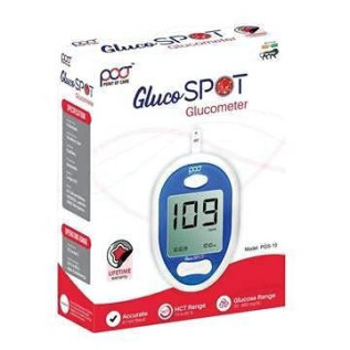 Poct Gluco Spot Glucometer with 25 Test Strips
