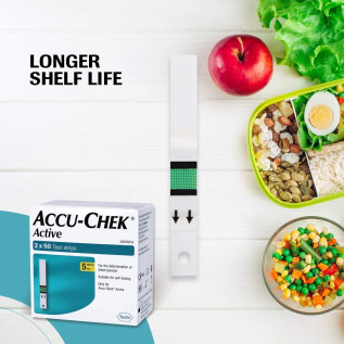 AccuChek Active 100 Strips, (50x2)