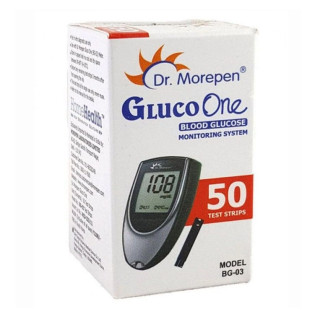Dr. Morepen BG03 Blood Glucose Test Strips, Pack of 50