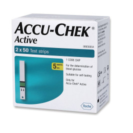 Accu Chek Active Glucometer with 100 Strips