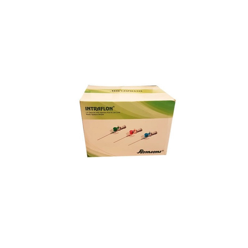 Romsons GS-3028 Intraflon Intra Venous Cannula, Size: 22 G (Pack of 50) Romsons GS-3028 Intraflon Intra Venous Cannula, Size: 22 G (Pack of 50)