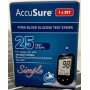 AccuSure Simple Blood Glucose Test Strip - 25 Strips