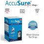 AccuSure Simple Blood Glucose Test Strip - 25 Strips