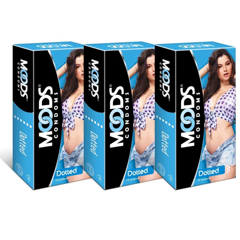 Moods Dotted Condom - 10 Pieces (Pack Of 3)