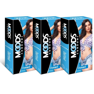 Moods Dotted Condom - 10 Pieces (Pack Of 3)