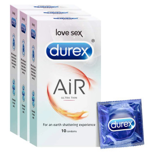Durex Air Condoms for Men - 10 Count (Pack of 3)