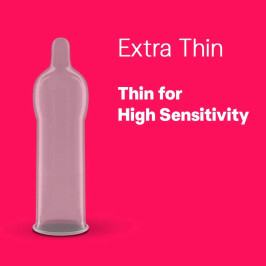 Durex Extra Thin Condoms for Men - 10 Count (Pack of 2)|Suitable for use with lubes & toys
