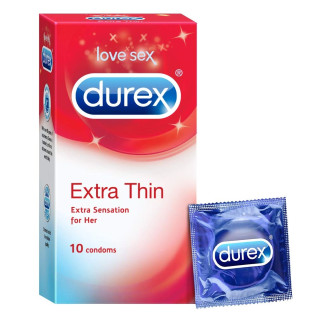 Durex Extra Thin Condoms for Men - 10 Count (Pack of 2)