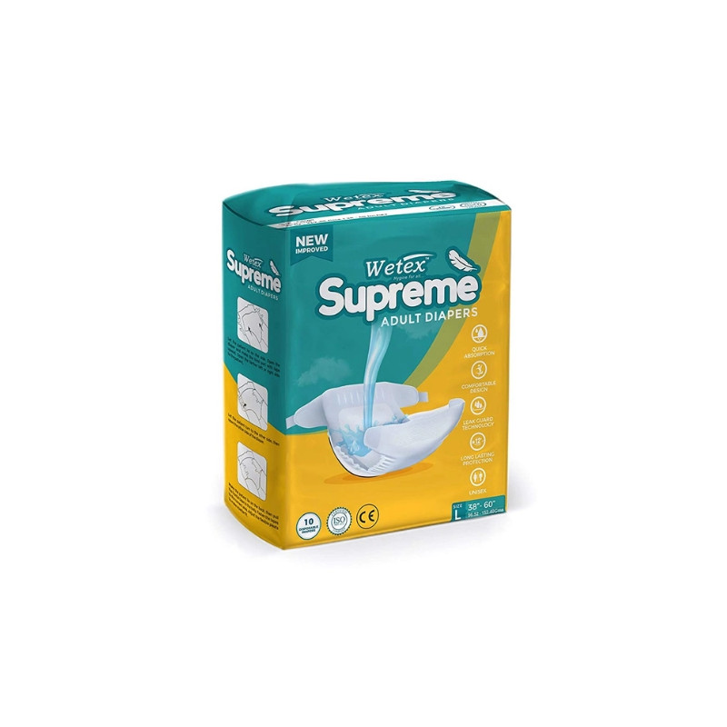 Wetex Adult Diaper Large 10 Pcs x 6 Packs Wetex Adult Diaper Large 10 Pcs x 6 Packs