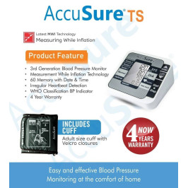 AccuSure TS Automatic Digital Blood Pressure Monitor BP Machine