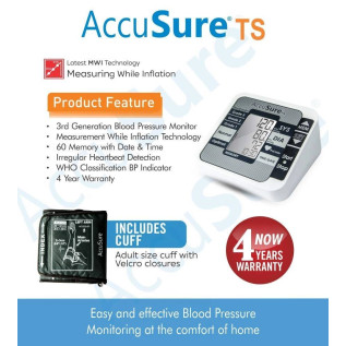 AccuSure TS Automatic Digital Blood Pressure Monitor BP Machine