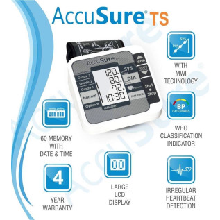 AccuSure TS Automatic Digital Blood Pressure Monitor BP Machine
