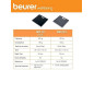 Beurer GS 10 glass bathroom scale with Easy-to-read LCD display, Automatic switch-off, overload indicator,180 kg