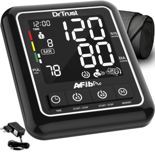 Dr Trust Atrial Fibrillation Automatic Dual Talking Digital BP Monitor Machine (Black) 104