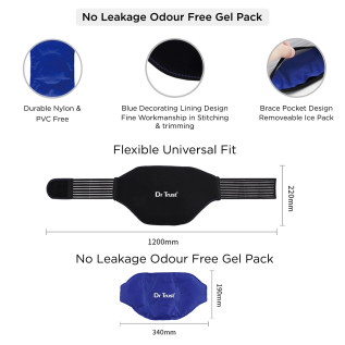 Dr Trust USA Hot Cold Pack With Neoprene Pouch for Lower Back 326
