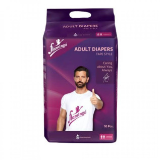 Flamingo Adult Diapers (Medium) (10 Pcs x 6 Packs)