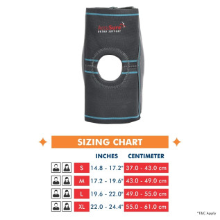 AccuSure Knee Support, Open-Patella Elastic