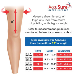 AccuSure Knee Brace Immobilizer Adjustable Knee Support