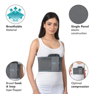 Accusure Rib Brace For Men And Women - Rib Support Compression Brace Belt