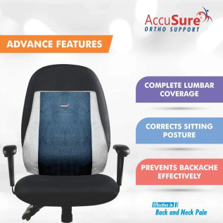 AccuSure Back Rest & Neck Pain Support Cushion PU Foam