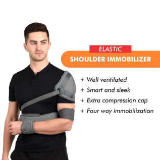 AccuSure Shoulder Immobilizer with Support Brace-Arm Sling-Elastic