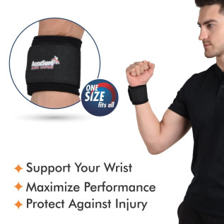 AccuSure Fitness Exercise Wrist Wrap Bands Elastic Sports for Men & Women