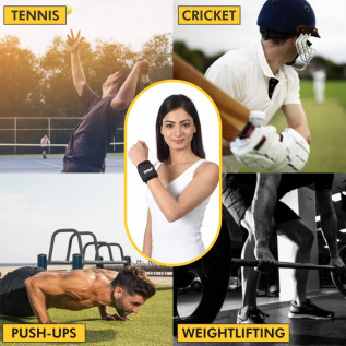 AccuSure Fitness Exercise Wrist Wrap Bands Elastic Sports for Men & Women