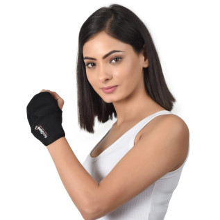 AccuSure Elastic Fitness Exercise Wrist Brace With Thumb For Men & Women