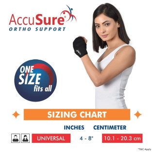 AccuSure Elastic Fitness Exercise Wrist Brace With Thumb For Men & Women