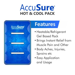 AccuSure Reusable Gel Based Hot & Cool Pack For Joints And Muscular Pain