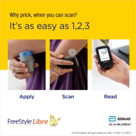 FreeStyle Libre Reader Glucose Monitoring System (4 Sensor With 1 Reader) combo