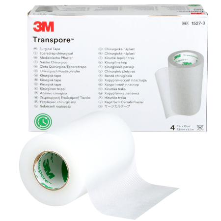 3M Transpore 7.5cm – Transparent Hypoallergenic Tape