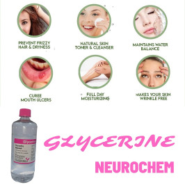 Neurochem Glycerine – All-Natural, Chemical-Free Liquid Glycerine 400 gm for Skin & Hair Care