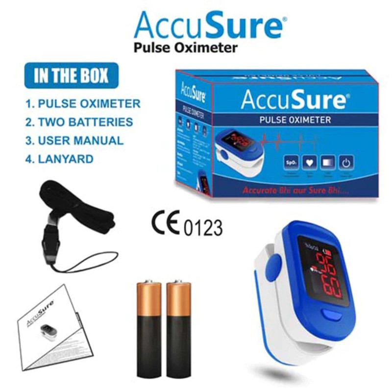 AccuSure FS10C Finger Tip Digital Pulse Oximeter – Accurate Fingertip Oxygen Monitor for Home & Medical Use AccuSure FS10C Finger Tip Digital Pulse Oximeter – Accurate Fingertip Oxygen Monitor for Home & Medical Use
