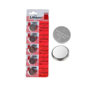 Lithium CR2032 3V Battery for Glucometer - Pack of 5