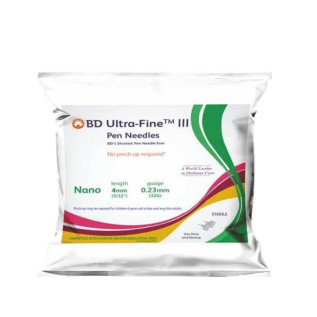 BD Ultra-Fine III Pen Needles 4MM 32G – Comfortable & Accurate 32G Insulin Pen Needle for Diabetes | Universal Fit