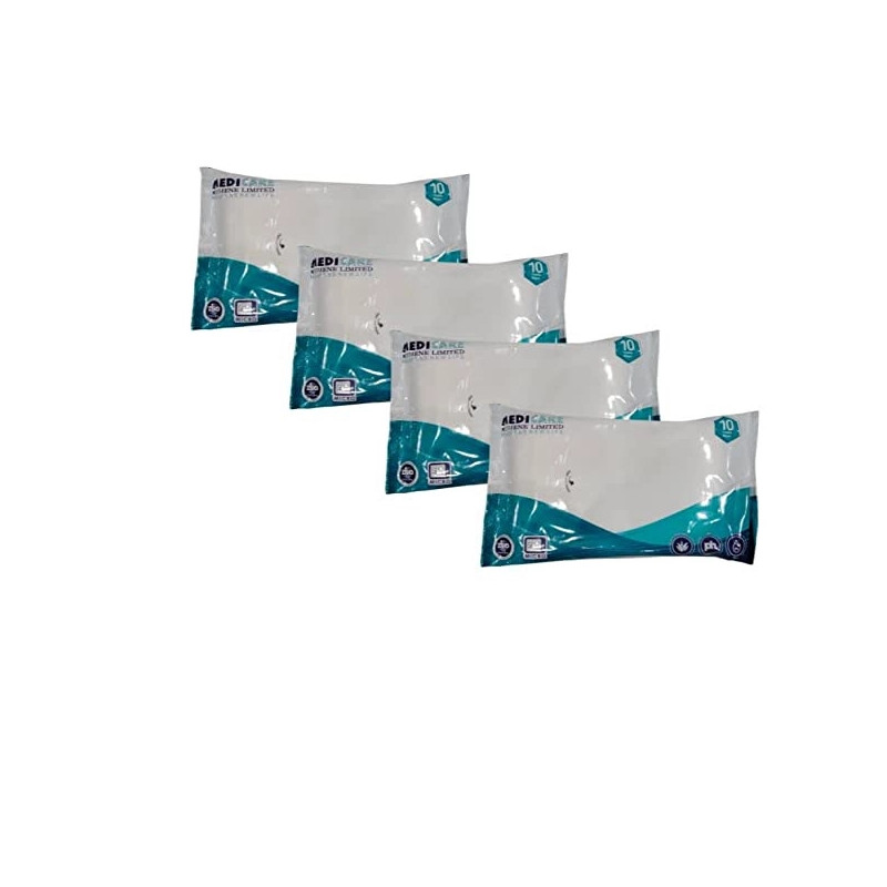 MEDIFRESH BED BATH TOWELS, Wipes For Adults (10 Pulls/PacK) Pack of 4