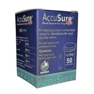 AccuSure Test Strips Life 50's Pack
