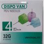 Dispovan Pen Needles 4mmx32G- Pack of 100
