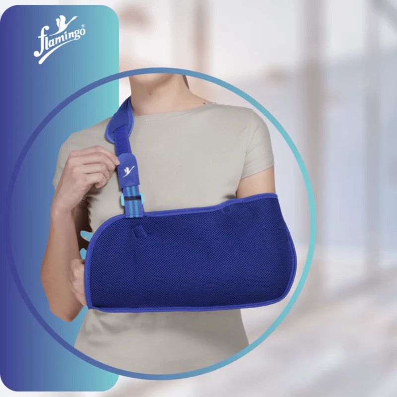 Flamingo Breathable Arm Sling OC 2362 – Comfortable & Adjustable Support for Shoulder, Arm & Elbow Injury Recovery Flamingo Breathable Arm Sling OC 2362 – Comfortable & Adjustable Support for Shoulder, Arm & Elbow Injury Recovery