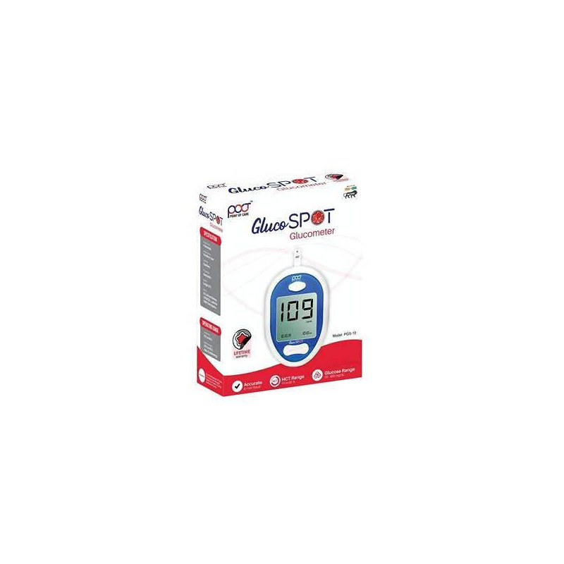 Poct Gluco Spot  Glucometer with 25 Test Strips