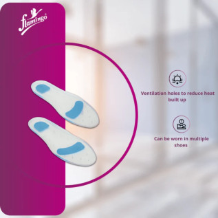 Flamingo Silicone Foot Insole OC 2091 – Soft, Shock-Absorbing, Pain Relief for Feet
