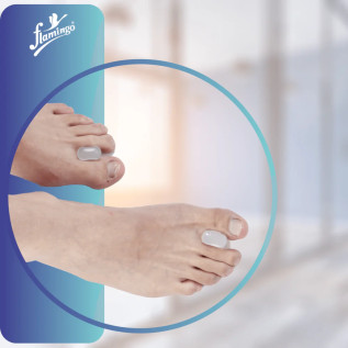 Flamingo Silicone Toe Separators Pair OC 2356 – Pain Relief & Alignment for Toes