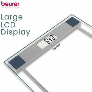 Beurer GS 11 Glass Bathroom weight Scale with Transparent LCD Digital Display ,5 Years Warranty