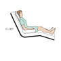 Medical semi fowler bed with side rails