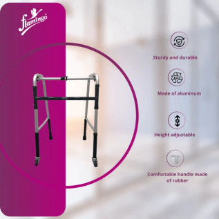 Flamingo Walker With Castor (360° Rotating Wheels) – Mobility Aid