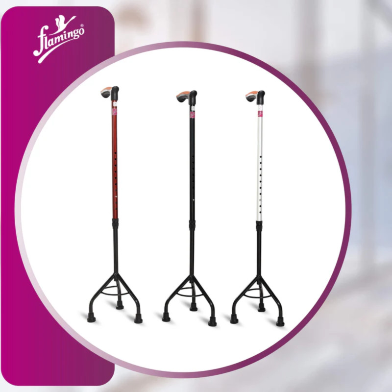 Flamingo Tripod Metal Base OC 2220 – Stable Support for Mobility Aid and Walking Comfort Flamingo Tripod Metal Base OC 2220 – Stable Support for Mobility Aid and Walking Comfort